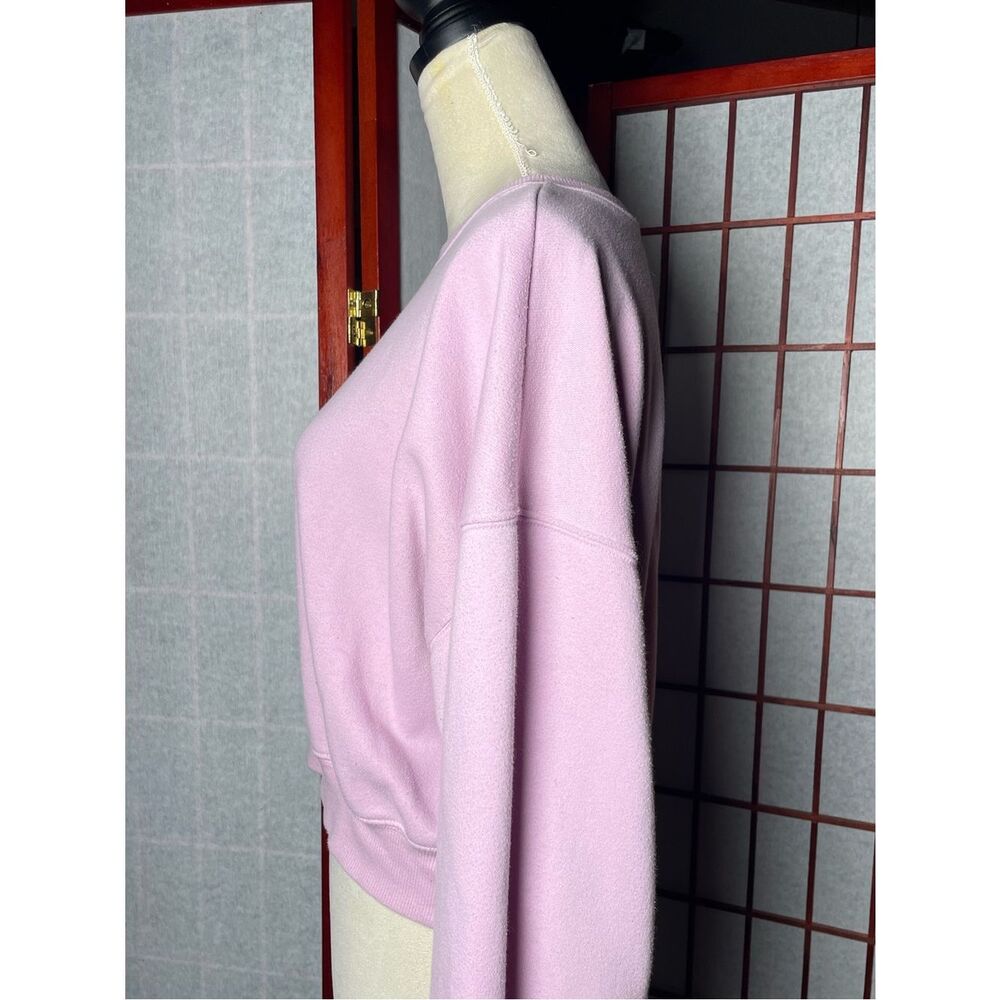 Wild Fable Women's Light Lavender Purple Crewneck Crop Sweatshirt (Size: XL) - Picture 8 of 16